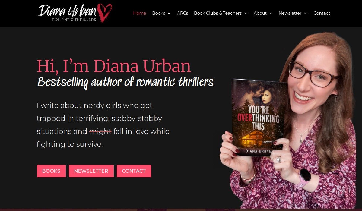 Preview of the Diana Urban author website